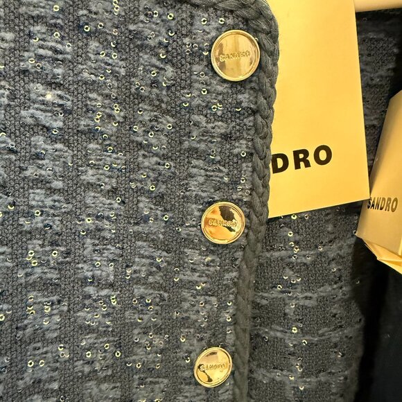 NWT Sandro Decorative knit coatigan and trousers - Picture 7 of 9